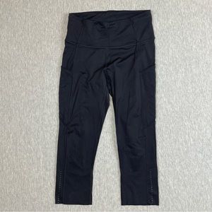 Lululemon Athletica Women’s Leggings Size 6 Fast & Free Crop Black